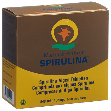Marcus Rohrer Comprimés de spiruline Recharge 540 pièces Marcus Rohrer Comprimés de spiruline Recharge 540 pièces