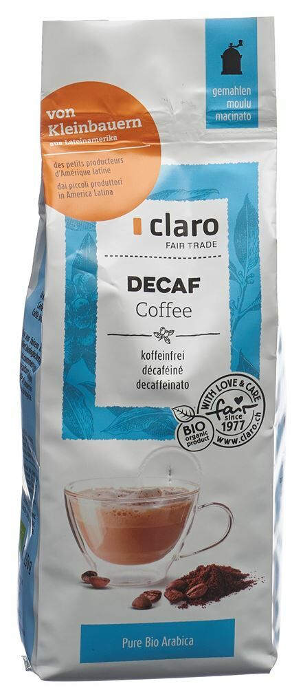 CLARO Décaffeinato café moulu bio Btl 250g