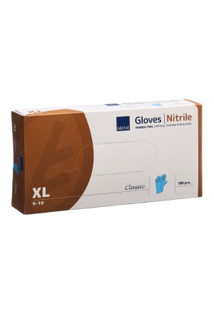 ABENA Cla Nitrilhan XL 240mm non poudré non stérile bleu 100 pces