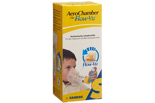 AeroChamber PLUS Flow-Vu avec masque (1-5 ans) jaune AeroChamber PLUS Flow-Vu avec masque (1-5 ans) jaune
