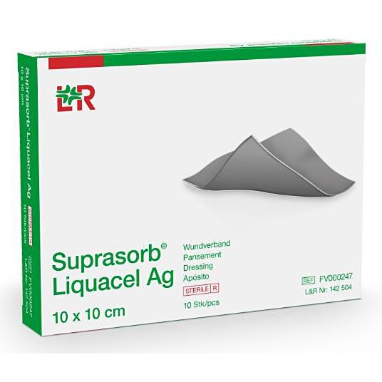 Suprasorb Liquacel Ag 10x10cm 10 pièces