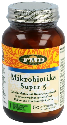 FMD Microbiotiques Supplément 5 comprimés à sucer en verre 60 pièces