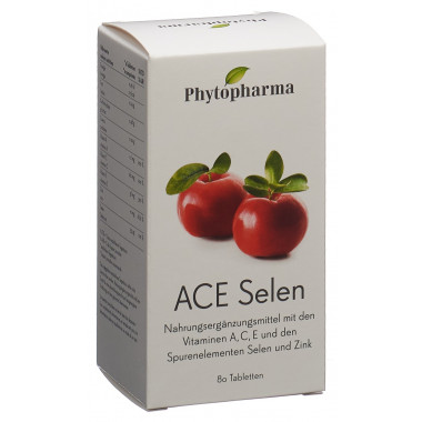 PHYTOPHARMA ACE Sélénium Zinc Comprimés 80 pièces PHYTOPHARMA ACE Sélénium Zinc Comprimés 80 pièces