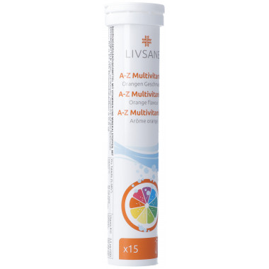 Livsane A-Z Multivitamines comprimés effervescents goût orange 15 pièces Livsane A-Z Multivitamines comprimés effervescents goût orange 15 pièces