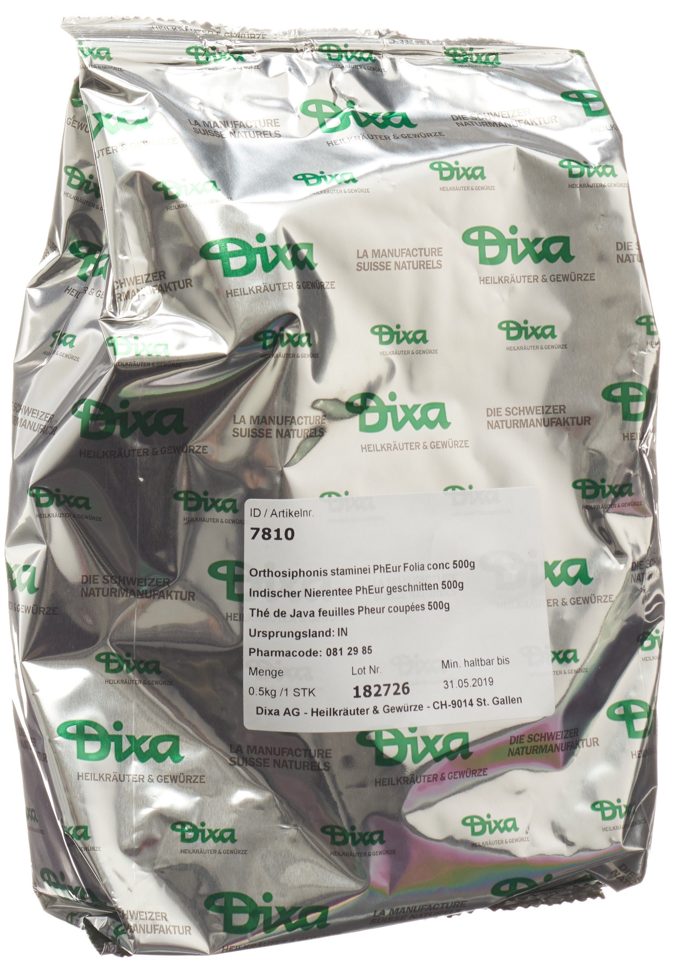 DIXA Thé indien pour les reins PhEur coupé 500g DIXA Thé indien pour les reins PhEur coupé 500g