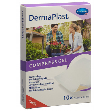 DermaPlast Compress Gel 7.5x10cm stérile 10 pièces DermaPlast Compress Gel 7.5x10cm stérile 10 pièces