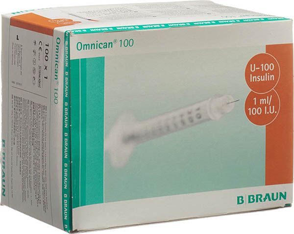 OMNICAN Insuline 100 1ml 0.3x12mm G30 simple 100 x
