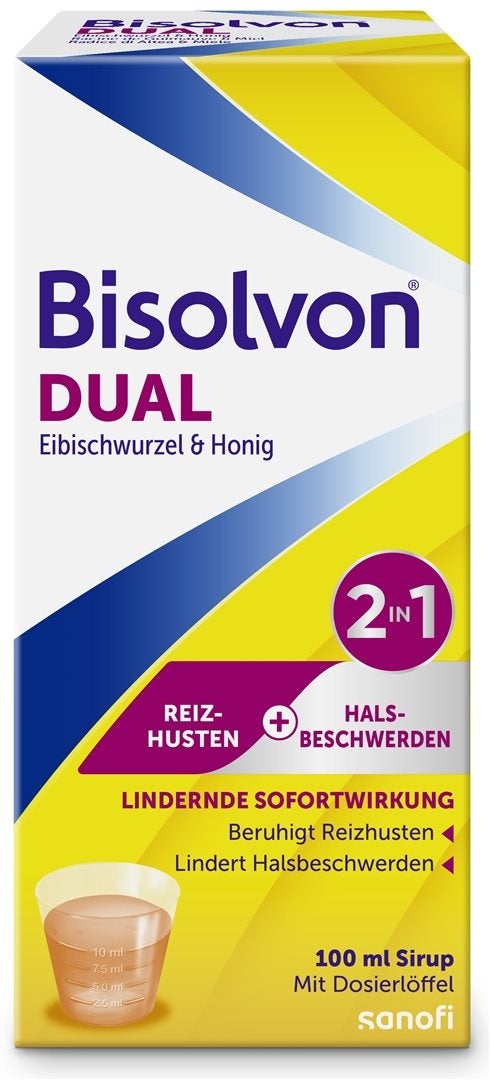 Bisolvon® DUAL 2in1 Sirop contre la toux 100ml Bisolvon® DUAL 2in1 Sirop contre la toux 100ml
