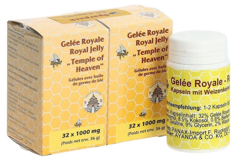 Gelée royale en gélules, boîte de 64 gélules