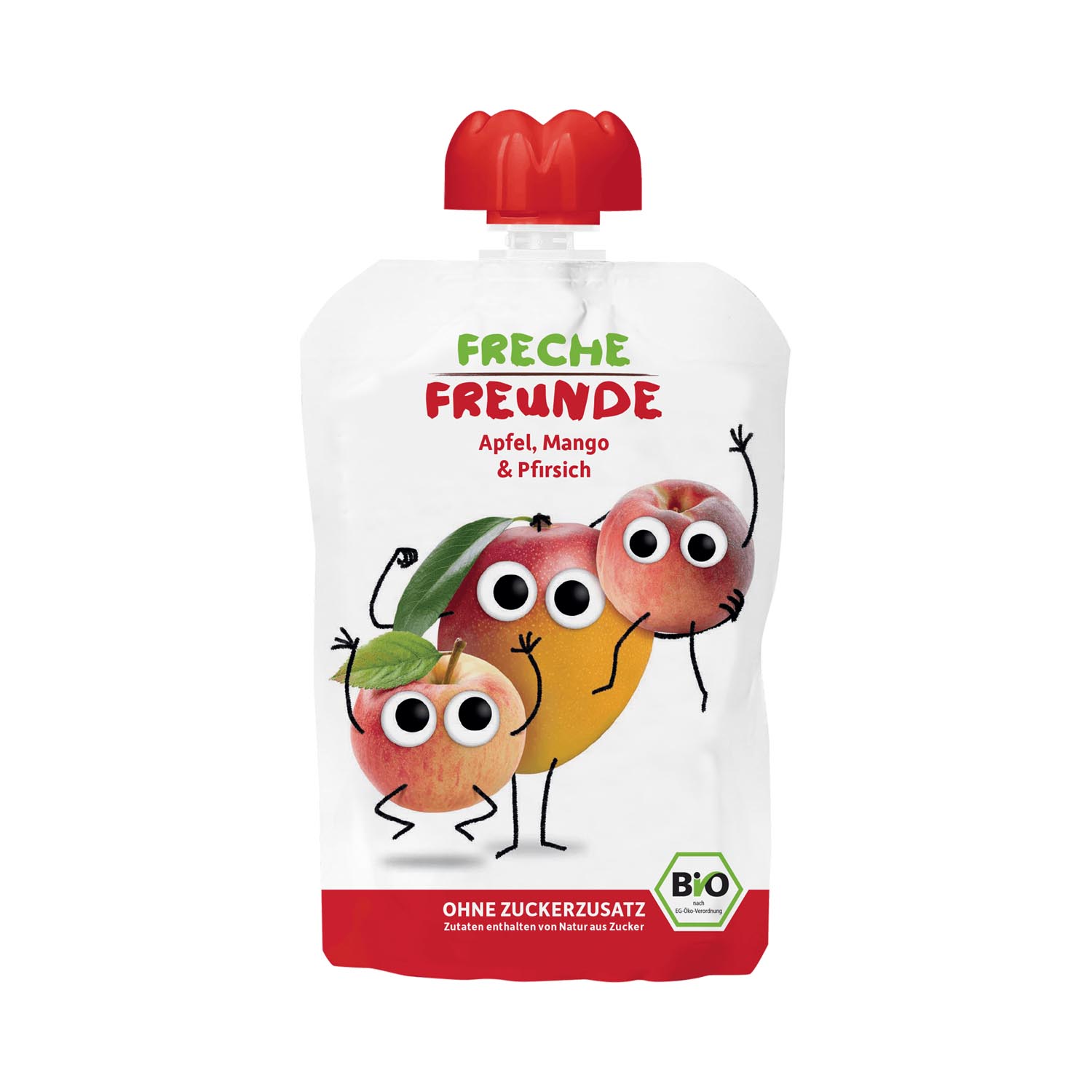 FRECHE FREUNDE Pomme Mangue Pêche 100g