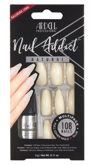 ARDELL Nail Addict Natural Multip Bal Long 108 pièces