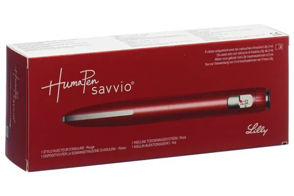 HumaPen Savvio Pen pour injections d'insuline rouge