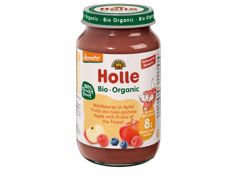 HOLLE Baies des bois au jus de pomme, bocal de 220 g