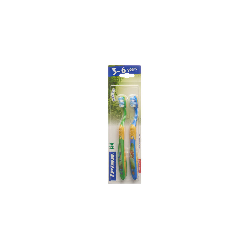 Brosse à dents pour enfants Trisa Kid Duo 2 pièces Brosse à dents pour enfants Trisa Kid Duo 2 pièces