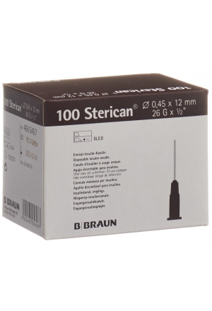 Aiguille Sterican 26G 0.45x12mm brun Luer 100pcs Aiguille Sterican 26G 0.45x12mm brun Luer 100pcs