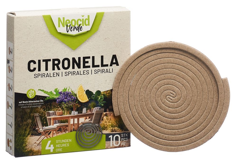 Neocid VERDE Spirales à la citronnelle 10 pièces Neocid VERDE Spirales à la citronnelle 10 pièces