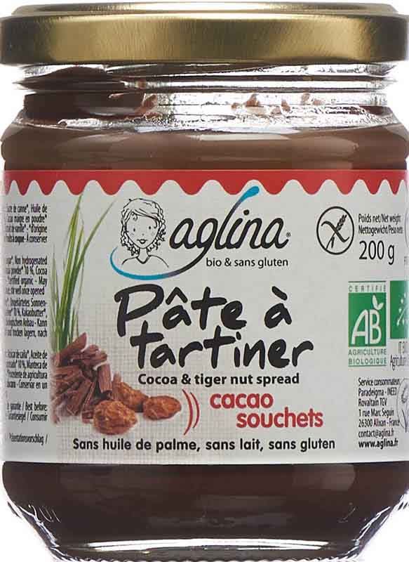 AGLINA Pâte à tartiner cacao & souchet bio 200g