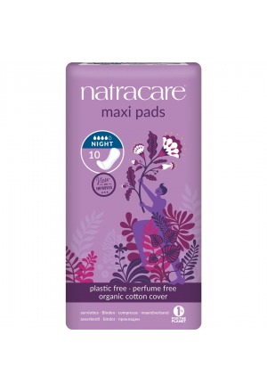 Natracare serviettes hygiéniques nuit 10 pièces Natracare serviettes hygiéniques nuit 10 pièces