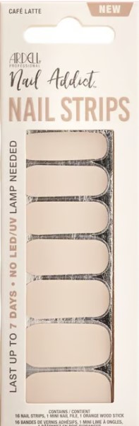 ARDELL Nail Addict Strips Café Latte 16 pièces
