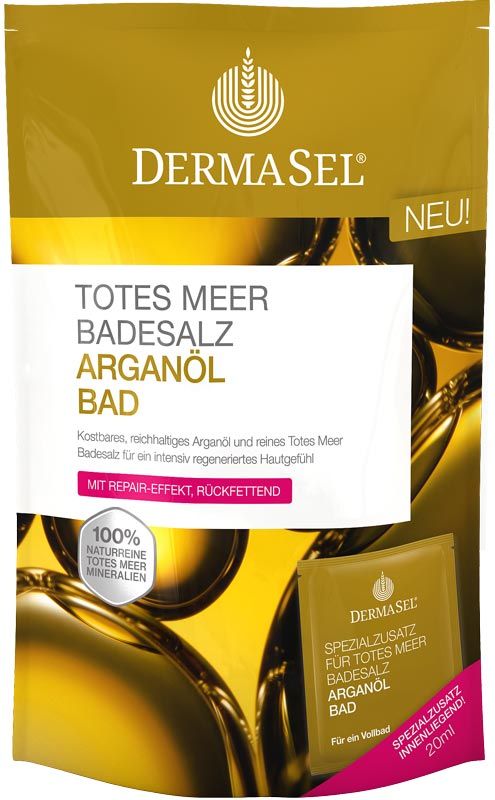 Sel de bain DermaSel à l'huile d'argan Btl 400g Sel de bain DermaSel à l'huile d'argan Btl 400g