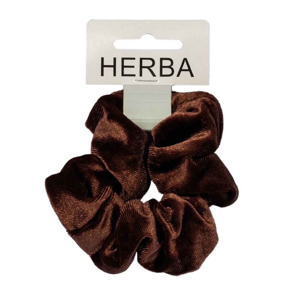 HERBA Scunci 11cm velours brun