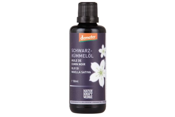 NaturKraftWerke Huile de cumin noir vierge Demeter 50ml NaturKraftWerke Huile de cumin noir vierge Demeter 50ml