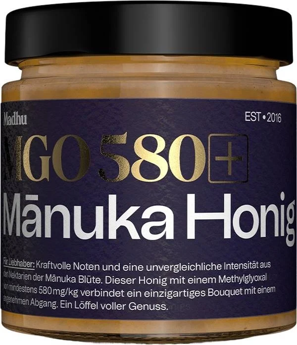 Miel de Manuka MADHU MGO 580+, pot de 500 g