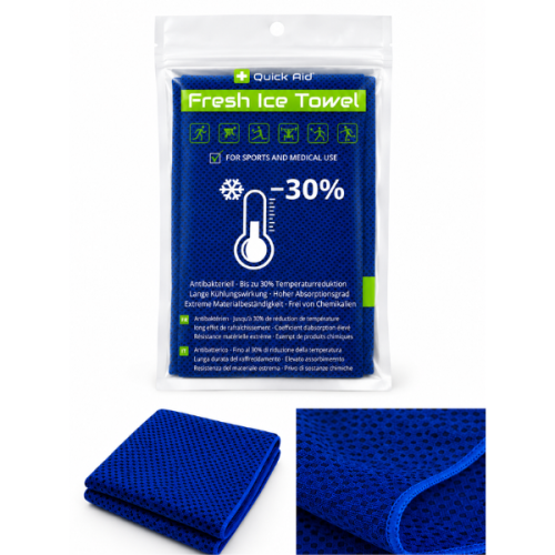 Quick Aid Fresh Ice Towel bleu 34 x 80 cm