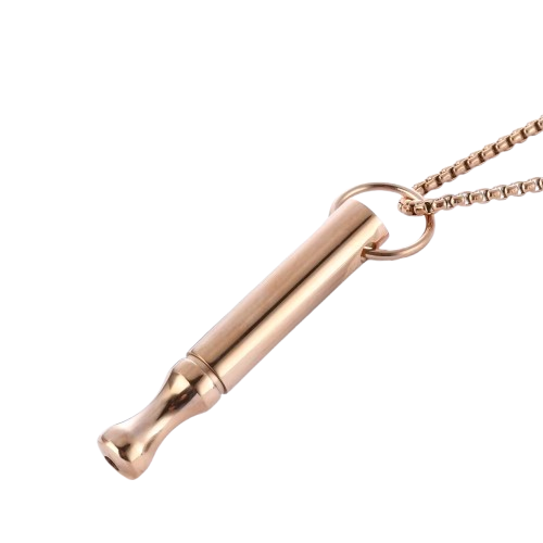 Collier de respiration anti-anxiété en or rose – Réduction du stress, pleine conscience et sevrage tabagique