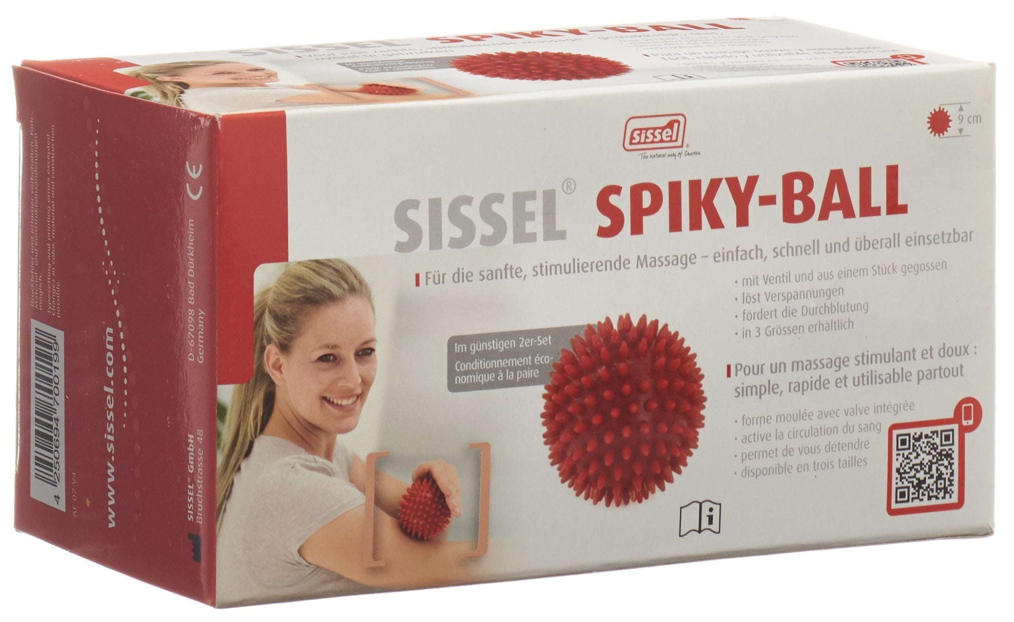 SISSEL balles hérisson 9cm rouge 2 pièces SISSEL balles hérisson 9cm rouge 2 pièces