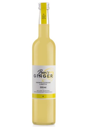 BEN'S GINGER Gingembre-Citron-Lime Concentré Bio 500ml