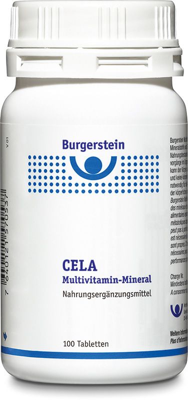 BURGERSTEIN Minéraux multivitaminés CELA Comprimés 100 pièces BURGERSTEIN Minéraux multivitaminés CELA Comprimés 100 pièces