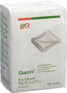 GAZIN Compresses de gaze 9x7.5cm 8f non stériles 100 pièces