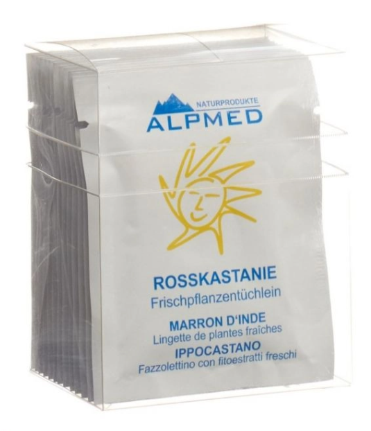Alpmed Lingettes aux plantes fraîches Marron d'Inde 13 pièces Alpmed Lingettes aux plantes fraîches Marron d'Inde 13 pièces