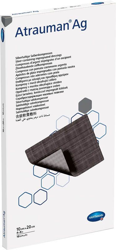 ATRAUMAN Ag Compresses 10x20cm stériles 10 pièces