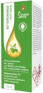Aromasan Orange amère petit grain bigarade Huile essentielle en boîte Bio 15ml Aromasan Orange amère petit grain bigarade Huile essentielle en boîte Bio 15ml