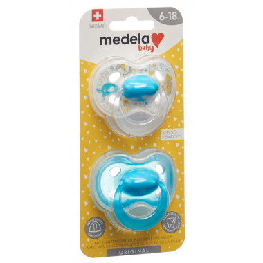 Medela Baby Sucette Original 6-18 Bleu 2 pièces Medela Baby Sucette Original 6-18 Bleu 2 pièces