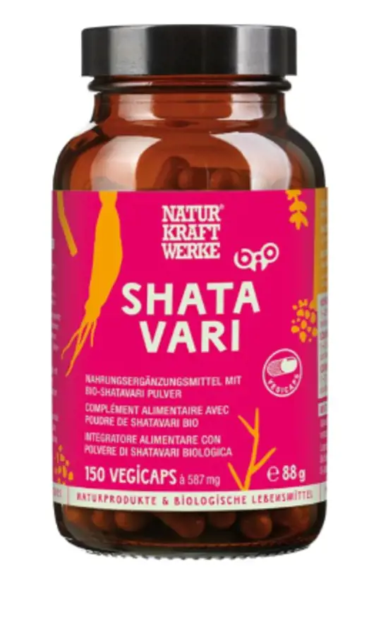 NaturKraftWerke Gélules Shatavari 587 mg bio certifié kbA, 150 gélules