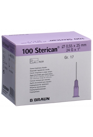 STERICAN Safety G24 0.55x25mm violet 100 pièces STERICAN Safety G24 0.55x25mm violet 100 pièces