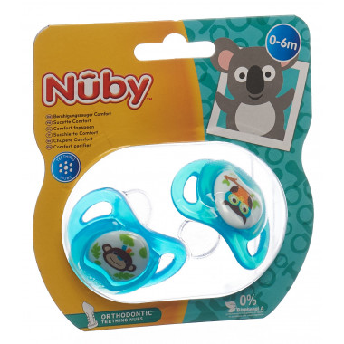 Nuby Sucette Prisma orthodontique 0-6 mois 2 pièces