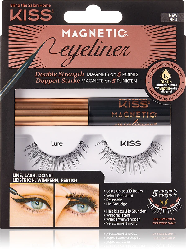 Kit d'eyeliner et de faux cils magnétiques Kiss