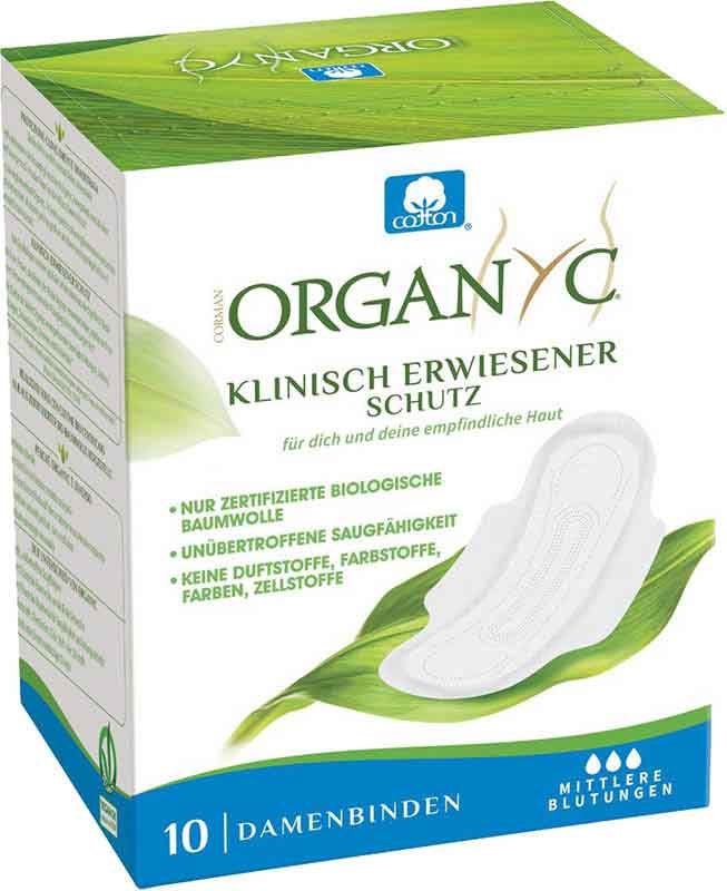 Serviettes hygiéniques Organyc avec ailes Mode Flow 10 pièces