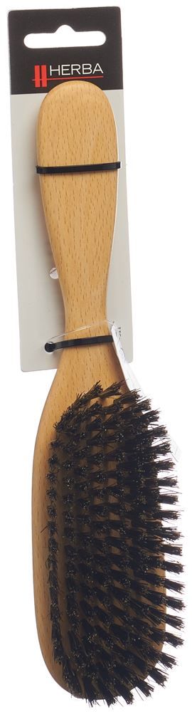 Brosse à cheveux HERBA Sanglier/Nylonbor ovale Hêtre FSC