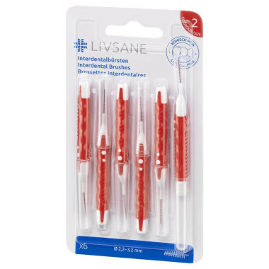Livsane brosses interdentaires coniques fines 6 pièces Livsane brosses interdentaires coniques fines 6 pièces