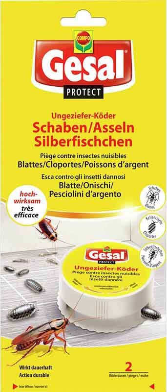 GESAL PROTECT Appât antiparasitaire (blattes, poissons d'argent et cloportes) 2 pièces GESAL PROTECT Appât antiparasitaire (blattes, poissons d'argent et cloportes) 2 pièces