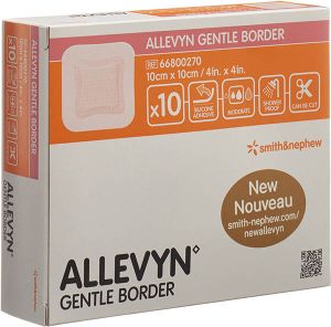 Pansement Allevyn Gentle Border 10x10cm 10 pièces Pansement Allevyn Gentle Border 10x10cm 10 pièces