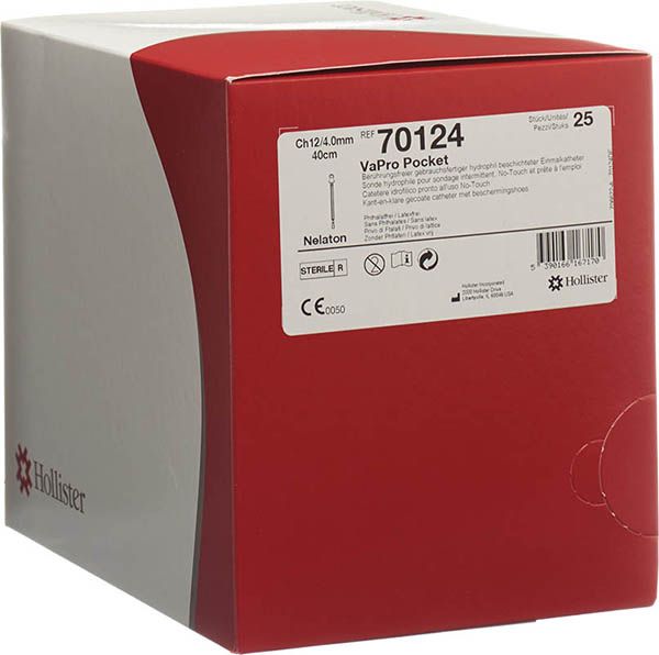 Cathéter VaPro Pocket 1x CH16 40cm 25 pièces