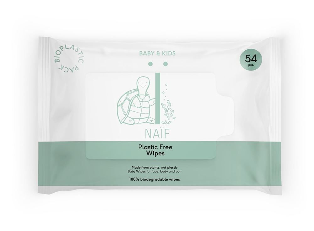 NAIF Lot de mouchoirs en plastique pour bébé 54 pièces