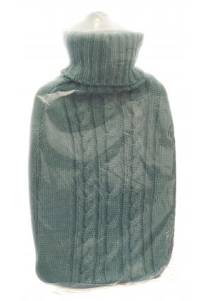 FROSCH bouillotte PVC 1.8l housse tricotée bleu pastel