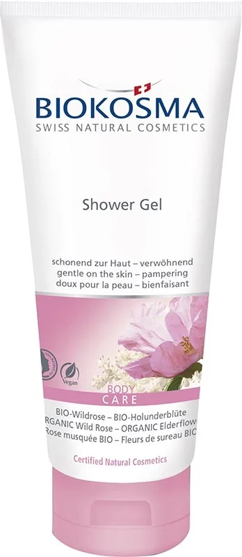 Gel douche BIOKOSMA Rose musquée Sureau BIO 200 ml
